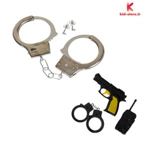دستبند پلیس پلاستیکی و فلزی اسباب بازی